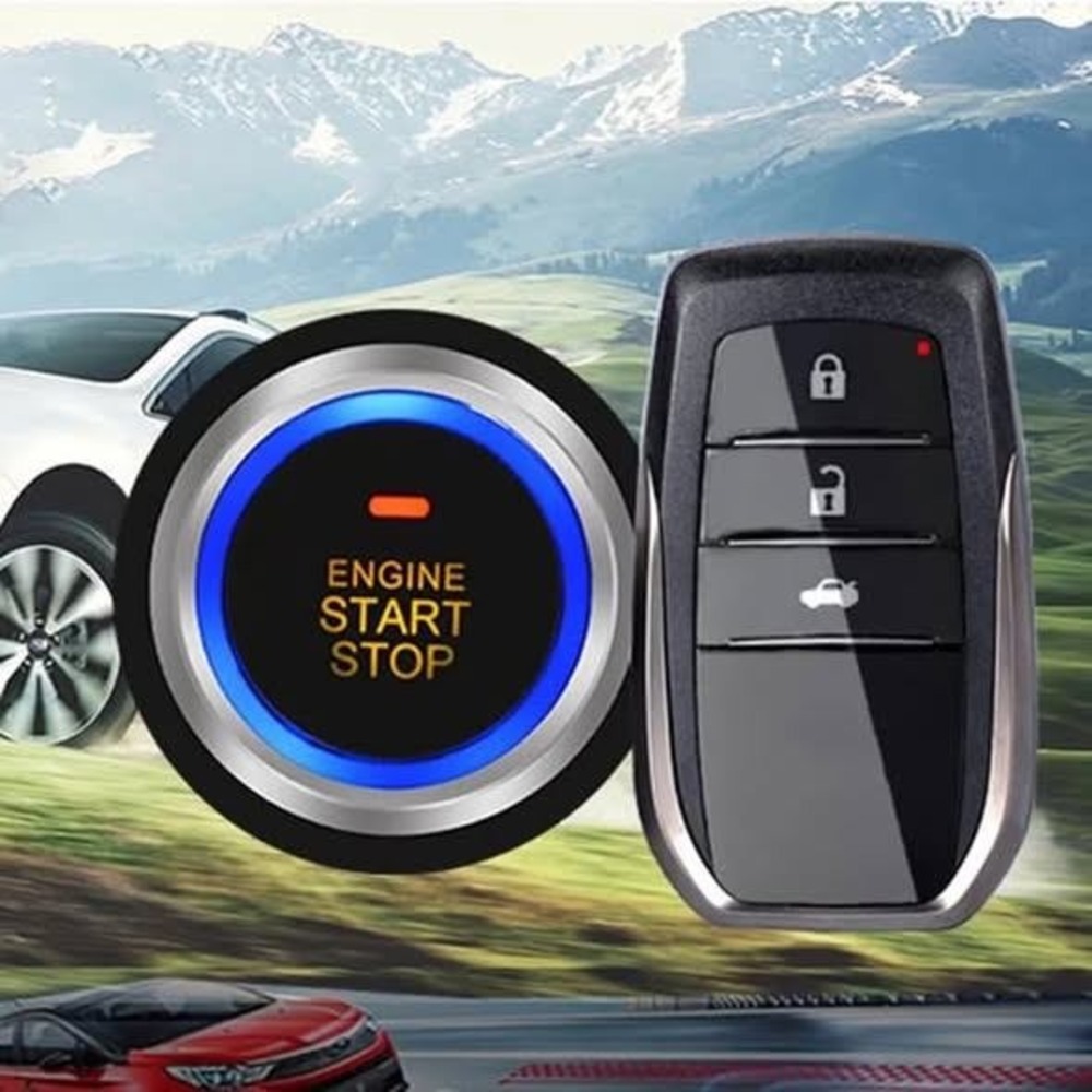Car Remote Keyless Entry Engine Start Stop System Push Button Ignition - Picture 3 of 3